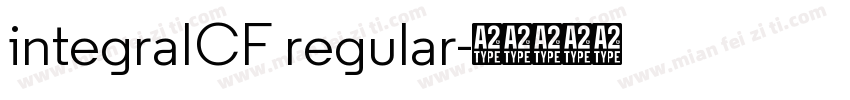 integraICF regular字体转换
